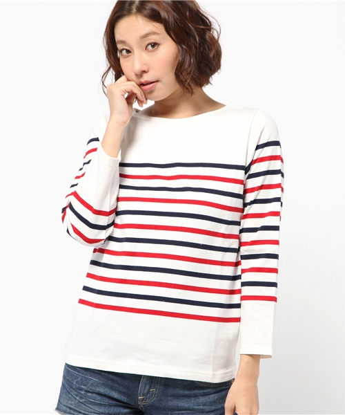 WEGO（ウィゴー）の「WEGO/ベーシックボーダーTシャツ（Tシャツ/カットソー・レディース・ブラック/グレー/ブルー/トリコロール・FREE）」の8枚目の写真