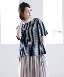 Pao de lo | 【VOYAGE】コンパクトスーピマボーダーカットソー(Tシャツ/カットソー)