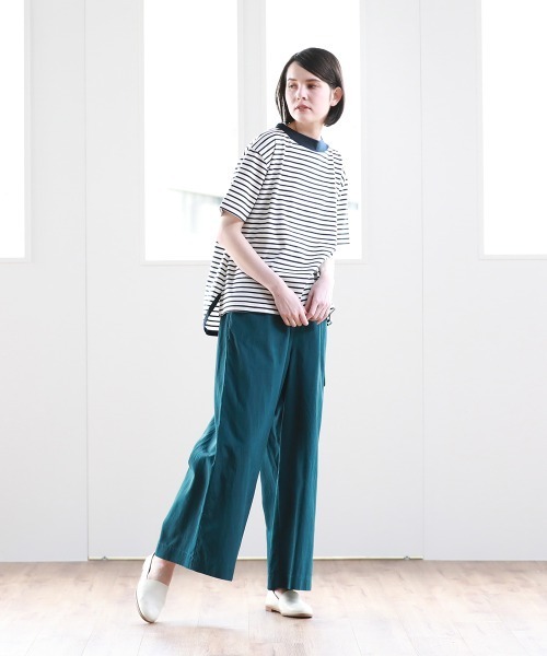 Pao de lo（パオデロ）の「【VOYAGE】コンパクトスーピマボーダーカットソー（Tシャツ/カットソー・レディース・アイボリー/ブラック系その他/ダークネイビー・9号）」の13枚目の写真