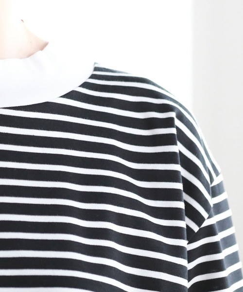 Pao de lo（パオデロ）の「【VOYAGE】コンパクトスーピマボーダーカットソー（Tシャツ/カットソー・レディース・アイボリー/ブラック系その他/ダークネイビー・9号）」の22枚目の写真