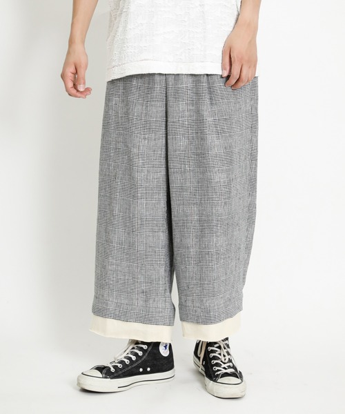 masterkey（マスターキー）の「masterkey マスターキー / SHAWL RIDERS-PT 2タックワイドスラックス / MK21S-SET-08-1（スラックス・メンズ・ブラック/ベージュ・2/1）」の2枚目の写真