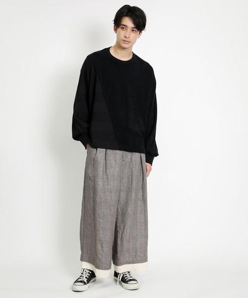 masterkey（マスターキー）の「masterkey マスターキー / SHAWL RIDERS-PT 2タックワイドスラックス / MK21S-SET-08-1（スラックス・メンズ・ブラック/ベージュ・2/1）」の4枚目の写真