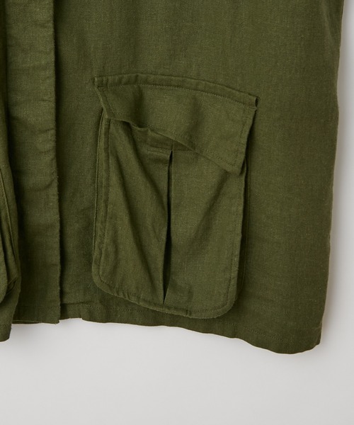 CIAOPANIC TYPY（チャオパニックティピー）の「リネンレーヨンミリタリーベスト（ベスト・レディース・カーキ・ONE SIZE）」の16枚目の写真