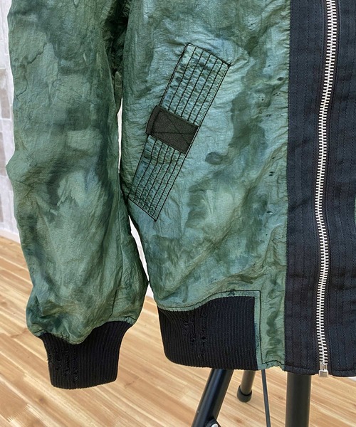 DIESEL（ディーゼル）の「ビンテージナイロンファブリック MA-1 ボンバージャケット「J-SOULY-TYE」（MA-1・メンズ・ブラック/グリーン・S/M/L/XL/XXL）」の21枚目の写真