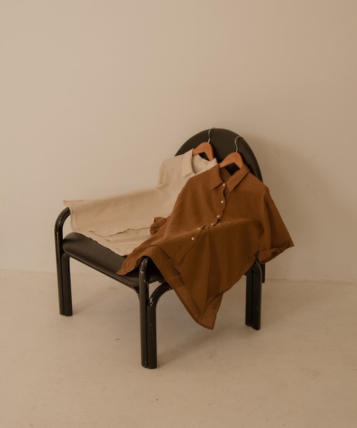 lawgy(ラウジー)の「linen with collar shirt(シャツ/ブラウス・レディース・ベージュ/ブラウン・FREE)」の7枚目の写真