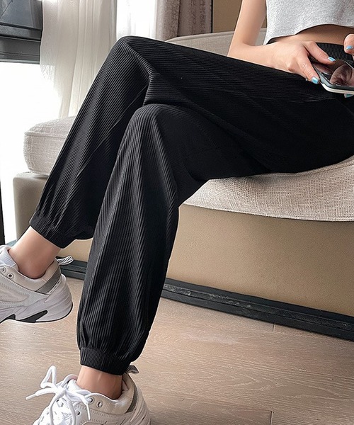 Ulysses（ユリシス）の「リブジョガーパンツ（その他パンツ・レディース・ベージュ/ブラック/ブルー/ピンク/グレー・M/L）」の22枚目の写真