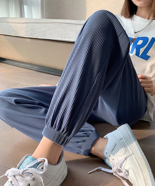 Ulysses（ユリシス）の「リブジョガーパンツ（その他パンツ・レディース・ベージュ/ブラック/ブルー/ピンク/グレー・M/L）」の12枚目の写真