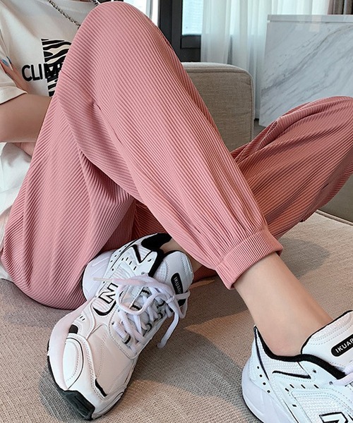 Ulysses（ユリシス）の「リブジョガーパンツ（その他パンツ・レディース・ベージュ/ブラック/ブルー/ピンク/グレー・M/L）」の17枚目の写真