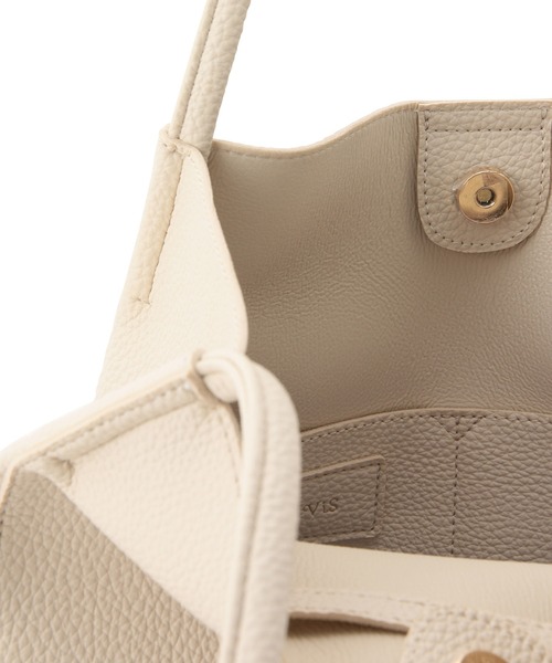 VIS（ビス）の「【A4対応】フロントタイトートバッグ（トートバッグ・レディース・ブラック/グリーン系その他/ベージュ系その他/キナリ/ベージュ系その他2/サックスブルー・FREE）」の8枚目の写真