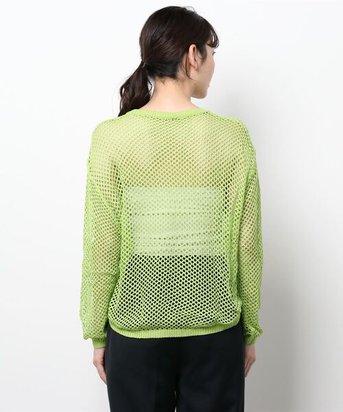 ECRIRE(エクリール)の「フィッシュネットニットトップス(ニット/セーター・レディース・オフホワイト/ブラック/グリーン・フリー)」の8枚目の写真