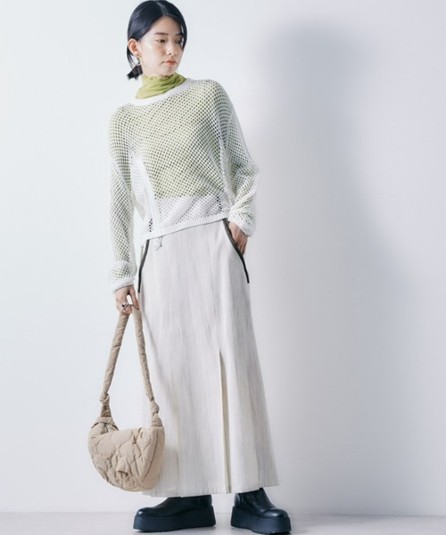 ECRIRE(エクリール)の「フィッシュネットニットトップス(ニット/セーター・レディース・オフホワイト/ブラック/グリーン・フリー)」の12枚目の写真