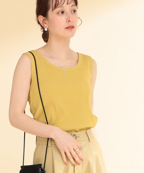 Ray BEAMS（レイビームス）の「Ray BEAMS / テレコ ヘンリー タンクトップ（Tシャツ/カットソー・レディース・チャコールグレー/ライトブルー/イエロー/ホワイト系その他6/ケリー/ブラック/レッド・ONE SIZE）」の7枚目の写真