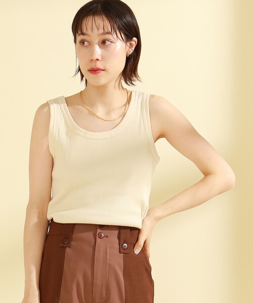 Ray BEAMS（レイビームス）の「Ray BEAMS / テレコ ヘンリー タンクトップ（Tシャツ/カットソー・レディース・チャコールグレー/ライトブルー/イエロー/ホワイト系その他6/ケリー/ブラック/レッド・ONE SIZE）」の9枚目の写真