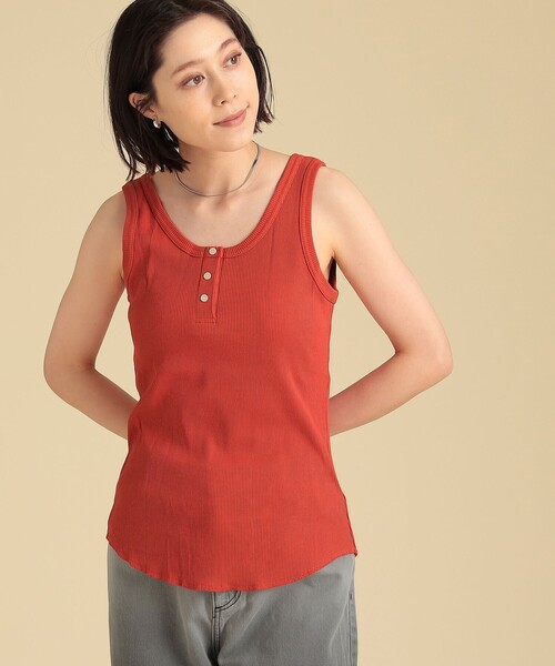 Ray BEAMS（レイビームス）の「Ray BEAMS / テレコ ヘンリー タンクトップ（Tシャツ/カットソー・レディース・チャコールグレー/ライトブルー/イエロー/ホワイト系その他6/ケリー/ブラック/レッド・ONE SIZE）」の11枚目の写真