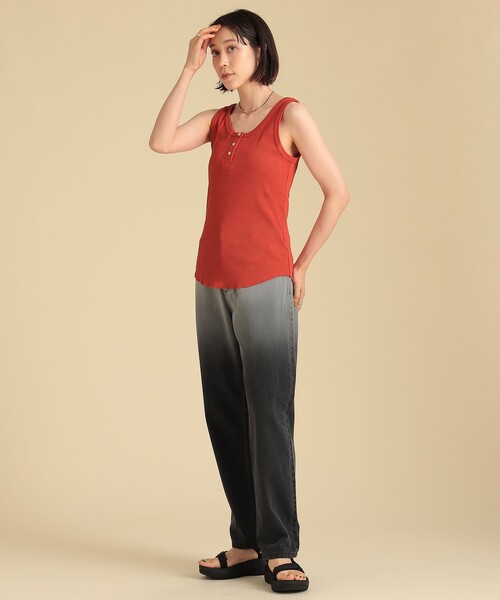 Ray BEAMS（レイビームス）の「Ray BEAMS / テレコ ヘンリー タンクトップ（Tシャツ/カットソー・レディース・チャコールグレー/ライトブルー/イエロー/ホワイト系その他6/ケリー/ブラック/レッド・ONE SIZE）」の13枚目の写真