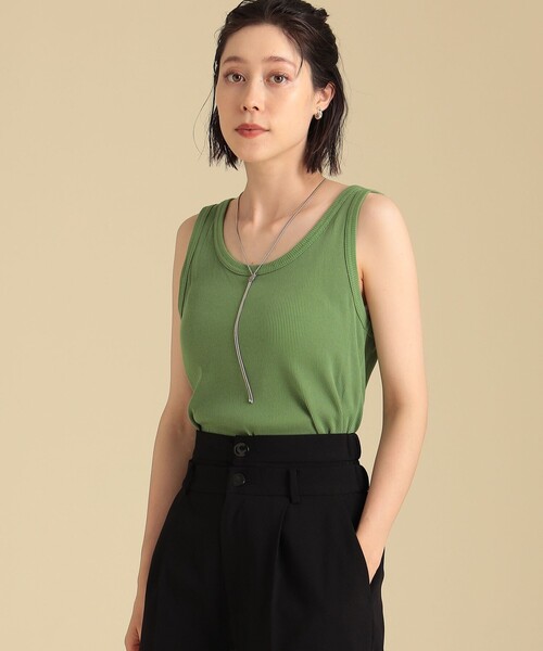 Ray BEAMS（レイビームス）の「Ray BEAMS / テレコ ヘンリー タンクトップ（Tシャツ/カットソー・レディース・チャコールグレー/ライトブルー/イエロー/ホワイト系その他6/ケリー/ブラック/レッド・ONE SIZE）」の15枚目の写真