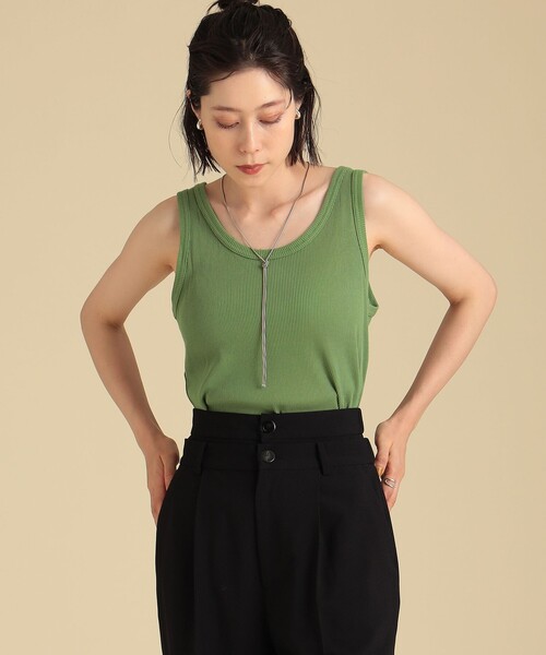 Ray BEAMS（レイビームス）の「Ray BEAMS / テレコ ヘンリー タンクトップ（Tシャツ/カットソー・レディース・チャコールグレー/ライトブルー/イエロー/ホワイト系その他6/ケリー/ブラック/レッド・ONE SIZE）」の16枚目の写真