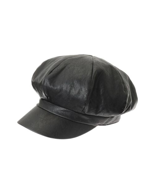 jouetie（ジュエティ）の「エコレザーキャスケット（キャスケット・レディース・ブラック/グリーン/その他1・FREE）」の4枚目の写真