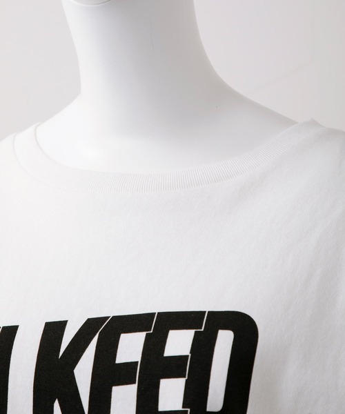 MILKFED.(ミルクフェド)の「BACK SLIT LOGO TOP(Tシャツ/カットソー・レディース・ホワイト/チャコール/ベージュ・ONE SIZE)」の11枚目の写真