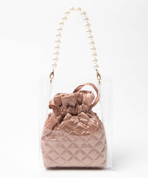 WEGO（ウィゴー）の「WEGO/キルティングクリアショルダーバッグ（ショルダーバッグ・レディース・ベージュ/アイボリー/ブラック・FREE）」の20枚目の写真