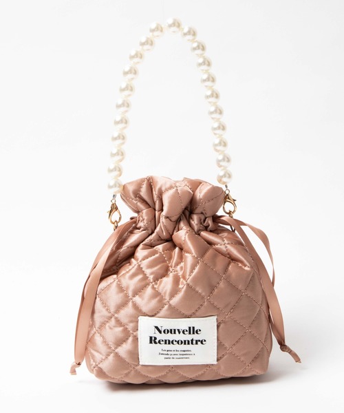 WEGO（ウィゴー）の「WEGO/キルティングクリアショルダーバッグ（ショルダーバッグ・レディース・ベージュ/アイボリー/ブラック・FREE）」の6枚目の写真