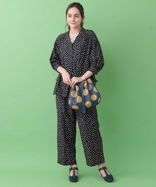 Jocomomola(ホコモモラ)の「Pequenos lunares ドットブラウス(シャツ/ブラウス・レディース・グリーン/ブラック・40)」の13枚目の写真