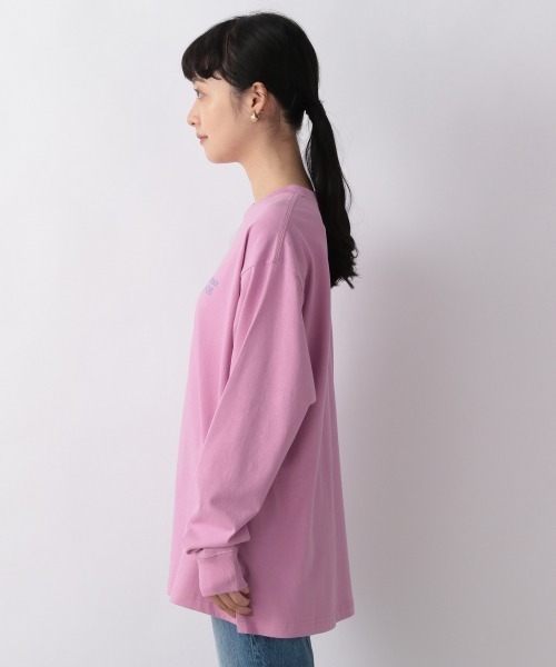 LOWRYS FARM（ローリーズファーム）の「ロゴＴシャツロングスリーブ　214920（Tシャツ/カットソー・レディース・ブラック/オフホワイト/ピンク/イエロー・FREE）」の9枚目の写真