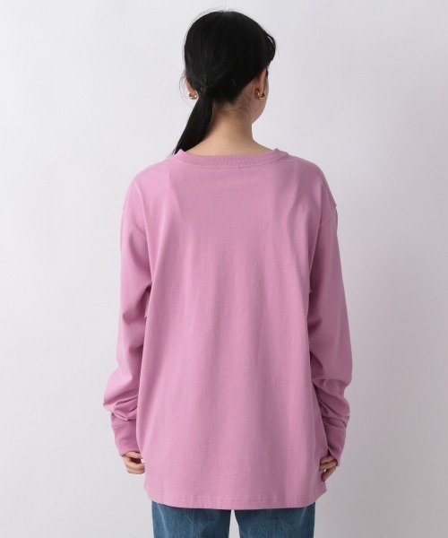 LOWRYS FARM（ローリーズファーム）の「ロゴＴシャツロングスリーブ　214920（Tシャツ/カットソー・レディース・ブラック/オフホワイト/ピンク/イエロー・FREE）」の7枚目の写真