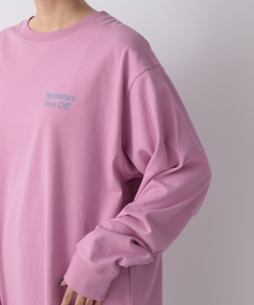 LOWRYS FARM（ローリーズファーム）の「ロゴＴシャツロングスリーブ　214920（Tシャツ/カットソー・レディース・ブラック/オフホワイト/ピンク/イエロー・FREE）」の20枚目の写真