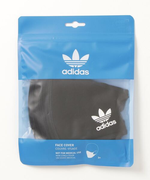 adidas（アディダス）の「フェイスカバー 3枚組 [FACE COVERS 3-PACK] アディダスオリジナルス（マスク・メンズ・ブラック×ブラック・MEDIUM/X-LARGE/XXX-LARGE）」の3枚目の写真