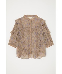 MOUSSY | SHEER FLOWER RUFFLE ブラウス(シャツ/ブラウス)