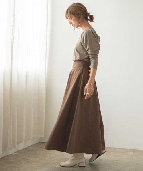 rectangle（レクタングル）の「タックスリーブボーダートップス（Tシャツ/カットソー・レディース・カーキ/サックスブルー/ミント・FREE）」の8枚目の写真