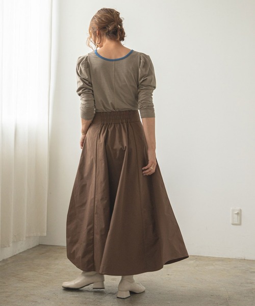 rectangle（レクタングル）の「タックスリーブボーダートップス（Tシャツ/カットソー・レディース・カーキ/サックスブルー/ミント・FREE）」の17枚目の写真