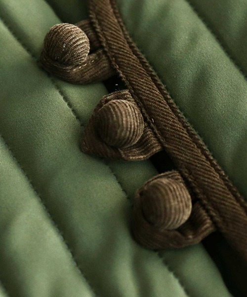 antiqua（アンティカ）の「キルティングショートジャケット（ミリタリージャケット・メンズ・カーキ/ブラック・FREE）」の16枚目の写真