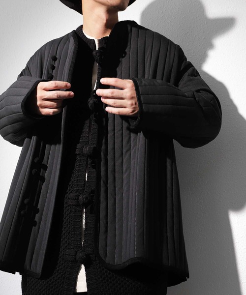 antiqua（アンティカ）の「キルティングショートジャケット（ミリタリージャケット・メンズ・カーキ/ブラック・FREE）」の17枚目の写真