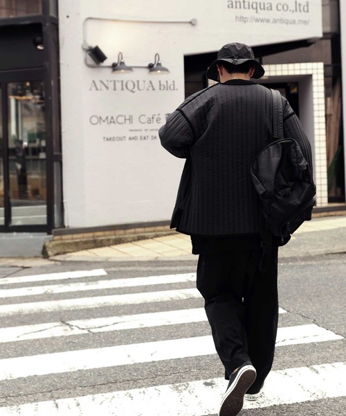 antiqua（アンティカ）の「キルティングショートジャケット（ミリタリージャケット・メンズ・カーキ/ブラック・FREE）」の21枚目の写真