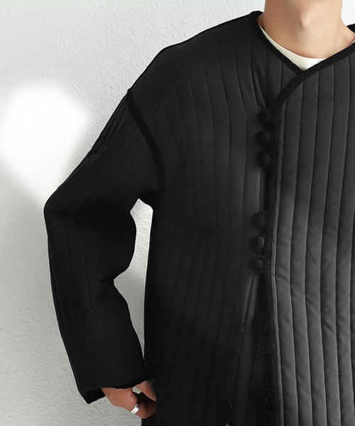 antiqua（アンティカ）の「キルティングショートジャケット（ミリタリージャケット・メンズ・カーキ/ブラック・FREE）」の14枚目の写真