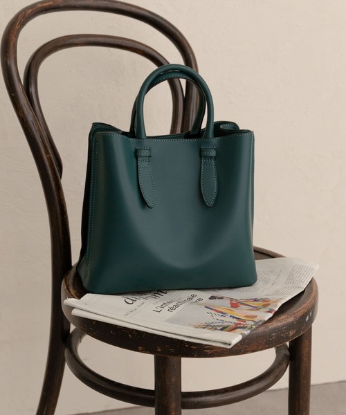 RODE SKO（ロデスコ）の「2WAYボックス型トートバッグ（トートバッグ・レディース・ブラック/ボルドー/モカ/グリーン系その他/アイボリー/キャメル/グレー/イエロー系その他・ONE）」の6枚目の写真