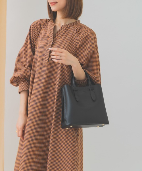 RODE SKO（ロデスコ）の「2WAYボックス型トートバッグ（トートバッグ・レディース・ブラック/ボルドー/モカ/グリーン系その他/アイボリー/キャメル/グレー/イエロー系その他・ONE）」の10枚目の写真