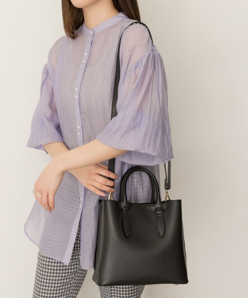 RODE SKO（ロデスコ）の「2WAYボックス型トートバッグ（トートバッグ・レディース・ブラック/ボルドー/モカ/グリーン系その他/アイボリー/キャメル/グレー/イエロー系その他・ONE）」の22枚目の写真