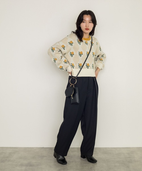 w closet（ダブルクローゼット）の「ポリツイルタックパンツ（その他パンツ・レディース・ブラック/カーキ/グリーン/ピンク系その他・FREE）」の8枚目の写真