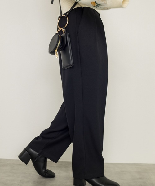 w closet（ダブルクローゼット）の「ポリツイルタックパンツ（その他パンツ・レディース・ブラック/カーキ/グリーン/ピンク系その他・FREE）」の13枚目の写真