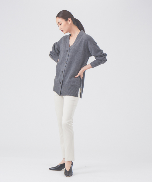 qualite（カリテ）の「【高品質】ウルグアイウールニットカーデ（カーディガン/ボレロ・レディース・ベージュ/グレー/ブルー・フリー）」の6枚目の写真