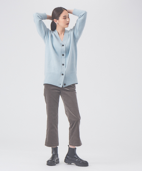 qualite（カリテ）の「【高品質】ウルグアイウールニットカーデ（カーディガン/ボレロ・レディース・ベージュ/グレー/ブルー・フリー）」の7枚目の写真