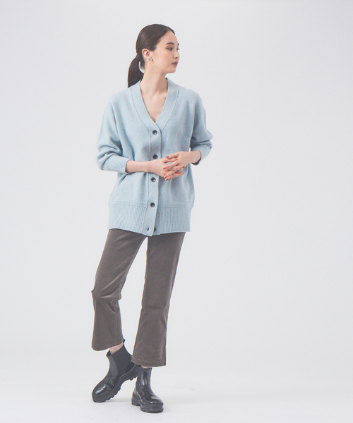 qualite（カリテ）の「【高品質】ウルグアイウールニットカーデ（カーディガン/ボレロ・レディース・ベージュ/グレー/ブルー・フリー）」の8枚目の写真