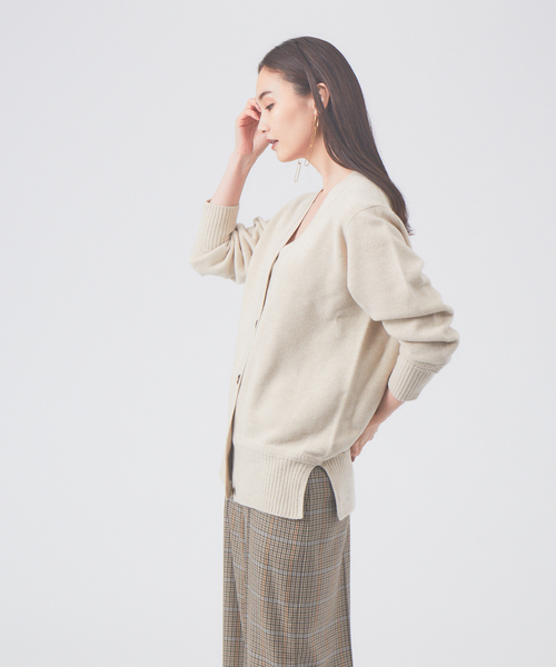 qualite（カリテ）の「【高品質】ウルグアイウールニットカーデ（カーディガン/ボレロ・レディース・ベージュ/グレー/ブルー・フリー）」の12枚目の写真