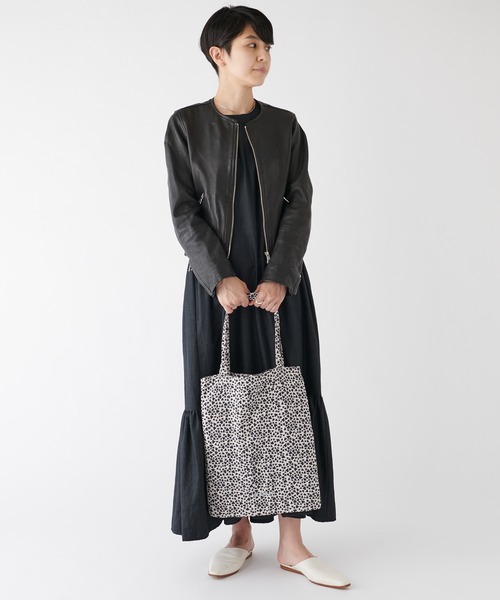 Actually（アクチュアリー）の「ハート ヒョウ柄 エコバッグ  サブバッグ（エコバッグ/サブバッグ・レディース・ホワイト/グレー/ブラウン・フリー）」の4枚目の写真