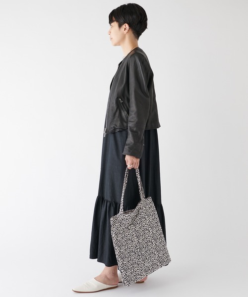 Actually（アクチュアリー）の「ハート ヒョウ柄 エコバッグ  サブバッグ（エコバッグ/サブバッグ・レディース・ホワイト/グレー/ブラウン・フリー）」の10枚目の写真