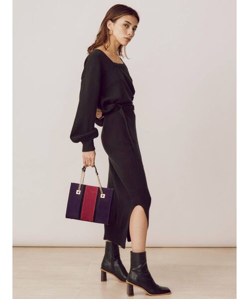 EVRIS（エヴリス）の「ブロッキングフェイクスウェードショルダーバッグ（ショルダーバッグ・レディース・ブラック/ベージュ/パープル・FREE）」の11枚目の写真