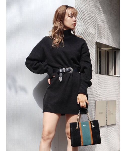 EVRIS（エヴリス）の「ブロッキングフェイクスウェードショルダーバッグ（ショルダーバッグ・レディース・ブラック/ベージュ/パープル・FREE）」の14枚目の写真